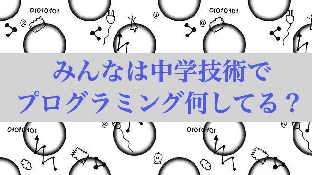 中学　プログラミング授業　体験談