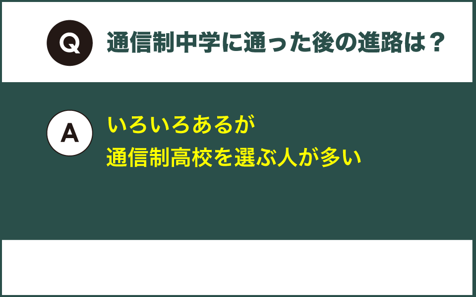 通信制中学に通った後の進路についての解説