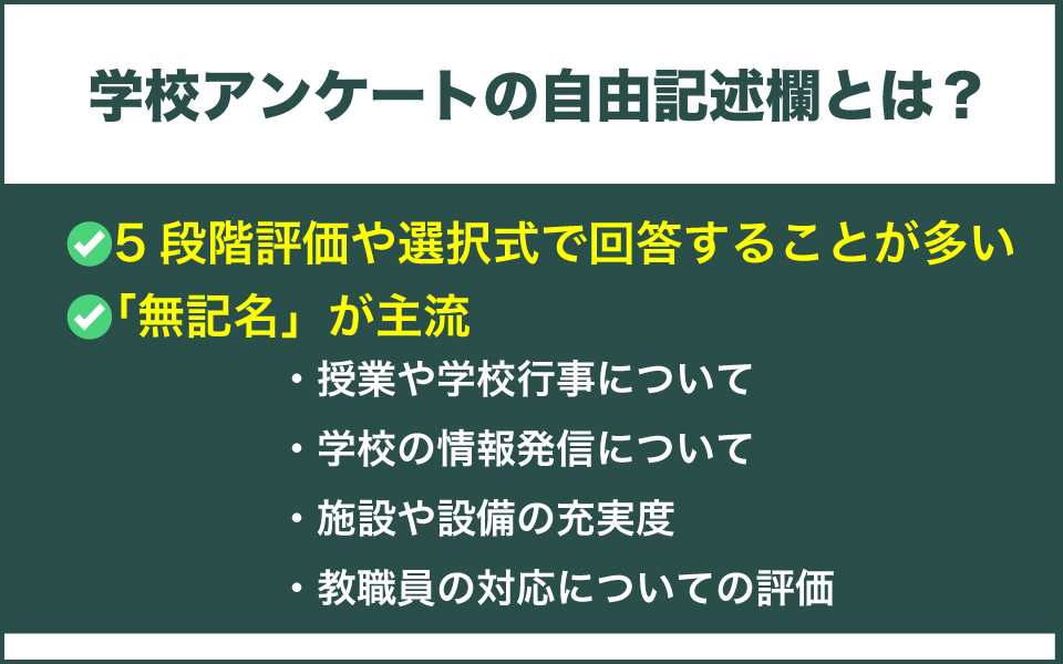 学校アンケートとは？親は何を書く？
