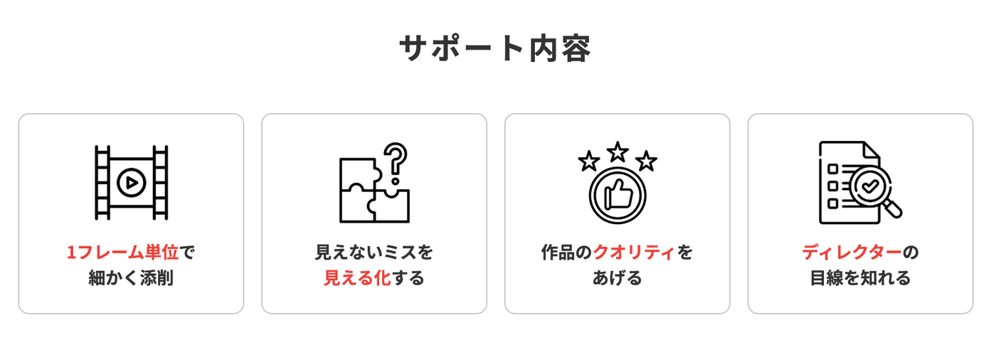 作品の添削サポート