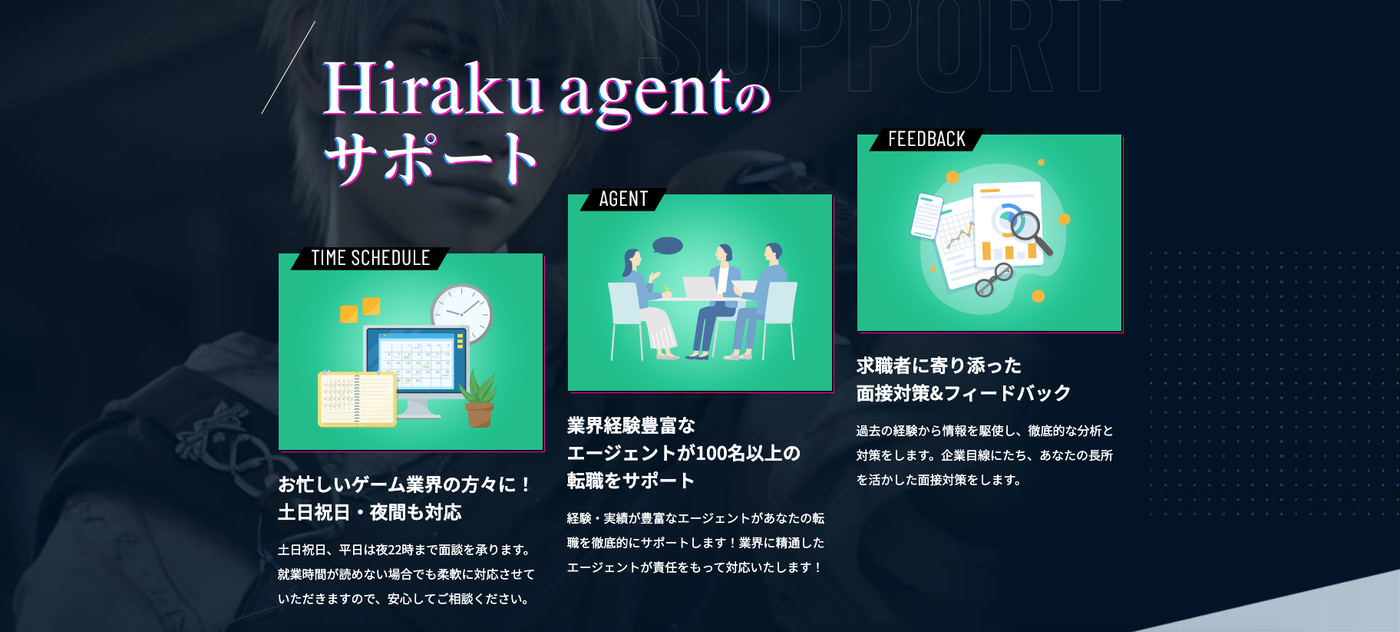 Hirakuエージェント｜ゲーム業界転職エージェント