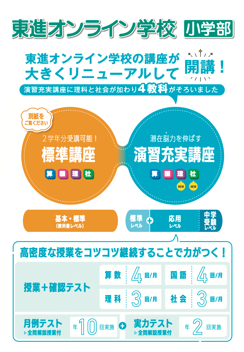 東進オンライン学校のパンフレット