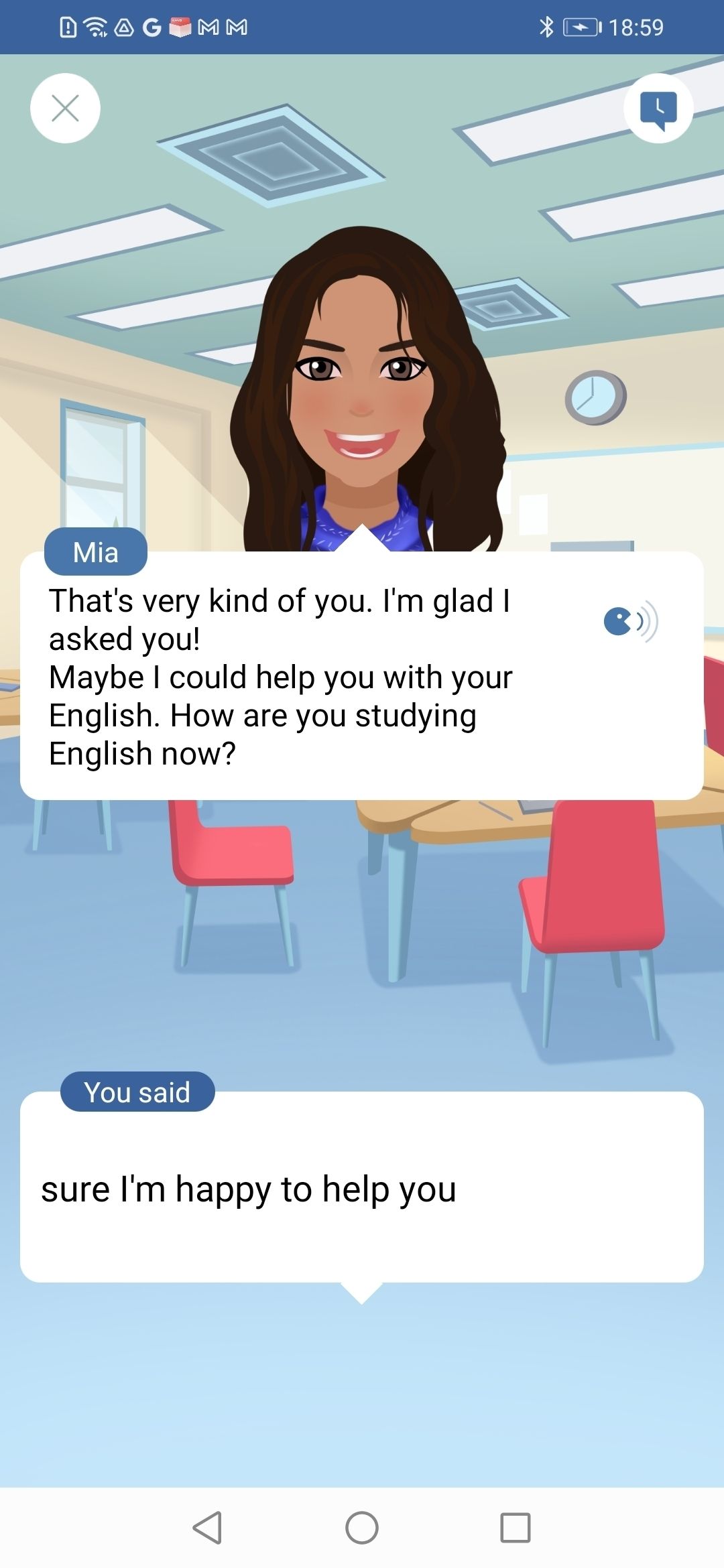 英会話中の画面