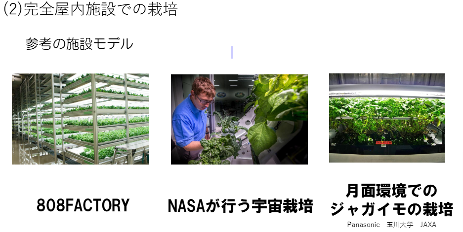 「月での農地開発」をテーマに掲げたA班の発表資料