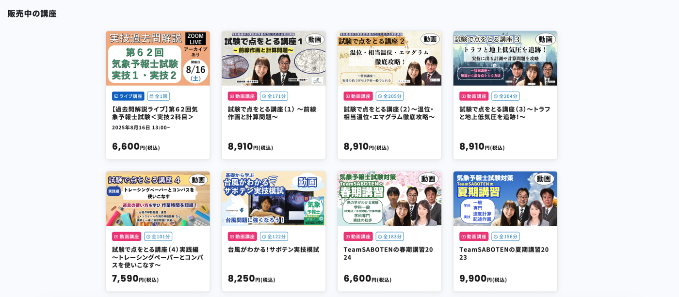 Team SABOTEN気象予報士スクール