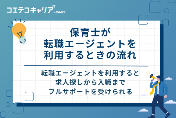 保育士が転職エージェントを利用するときの流れ