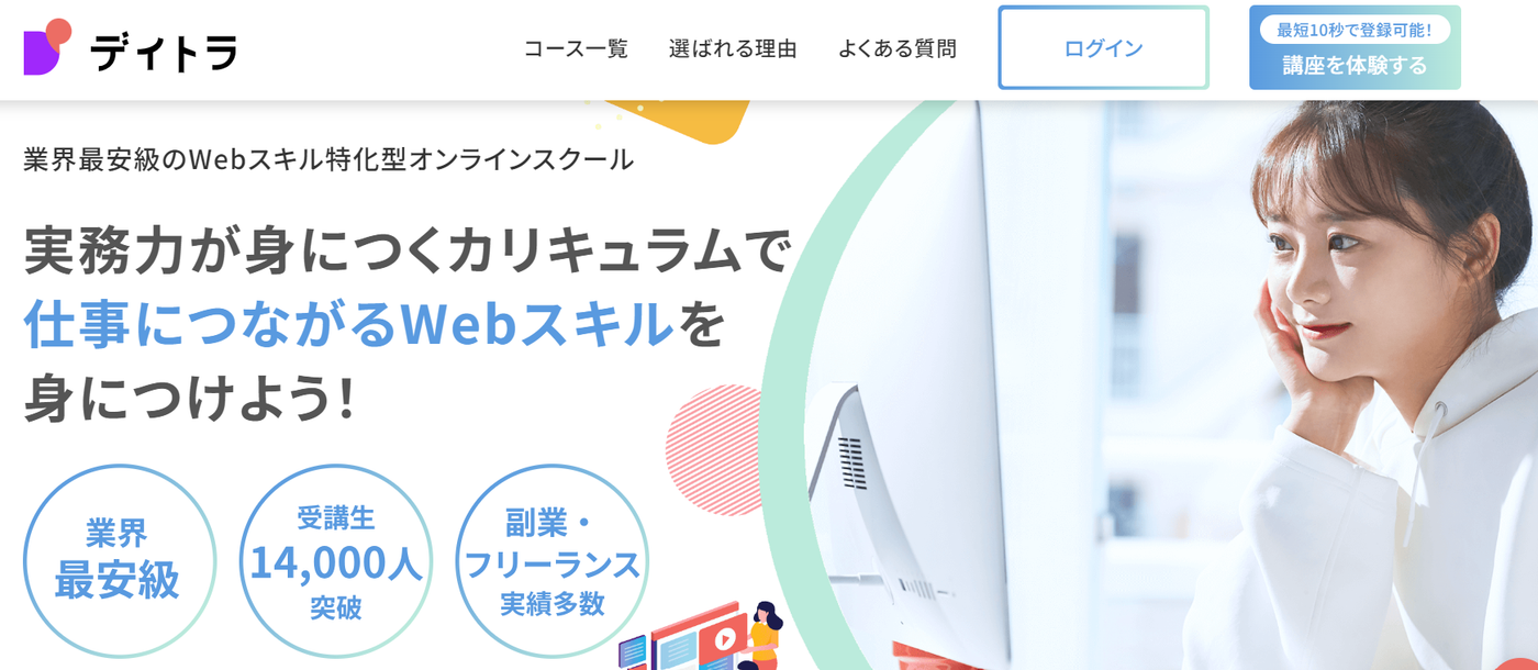 デイトラの公式サイト画像