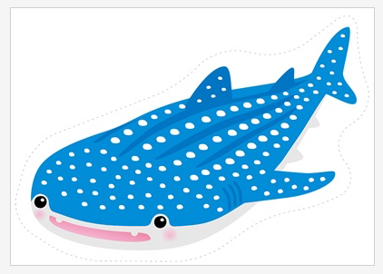 お魚釣りペーパークラフト