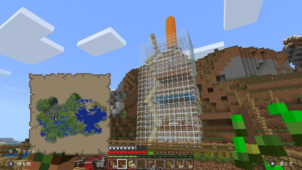 マイクラのプレイ画面