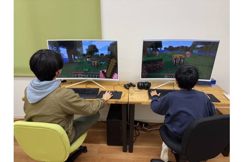 マインクラフトを使った授業の様子