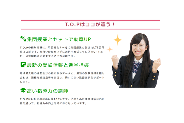 個別指導T.O.Pの強み